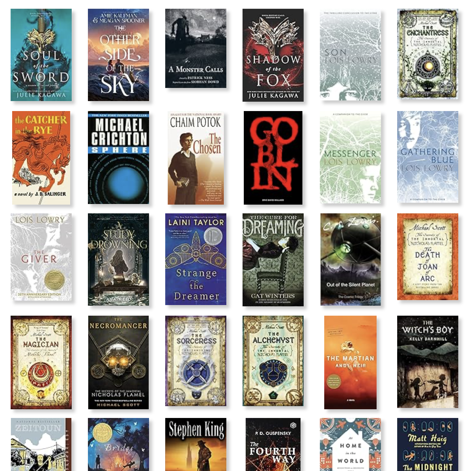 my Goodreads shelf screenshot